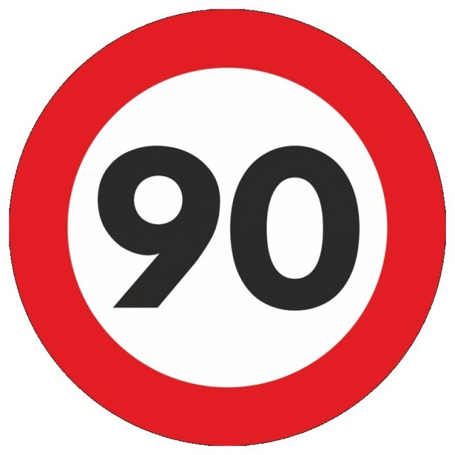 Indicator limitare viteza autocolant 90 km/ora Ø12