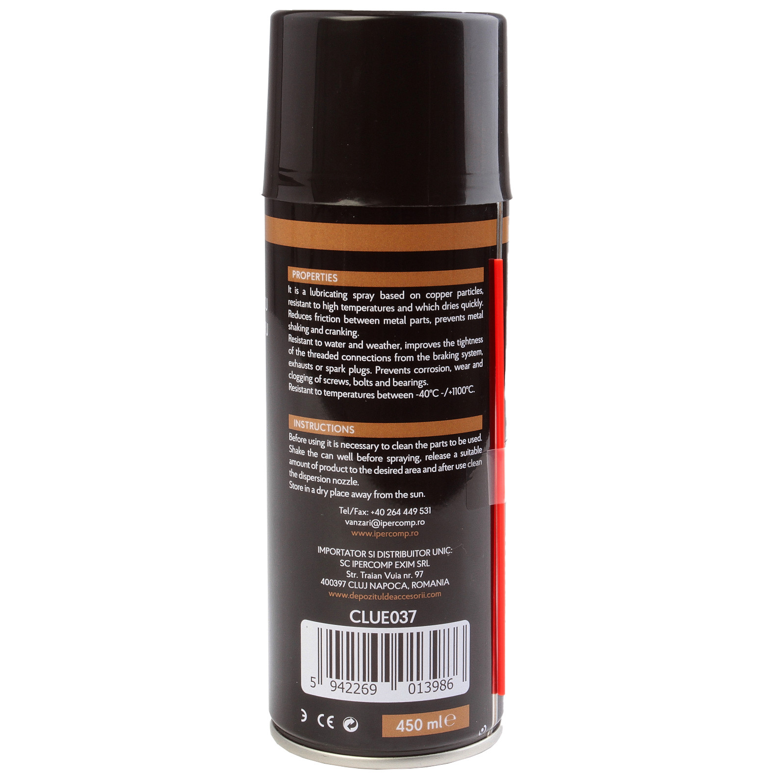 Spray vaselină cu particule de cupru  450 ml CLUE