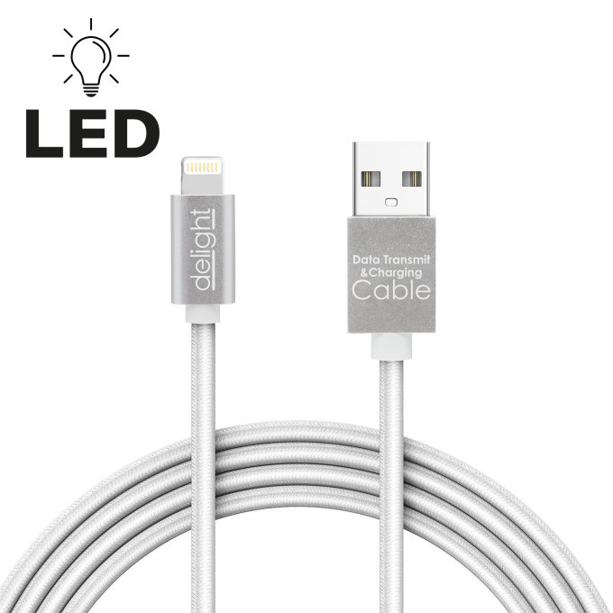 Cablu de date Argintiu- iPhone "lightning", 1m