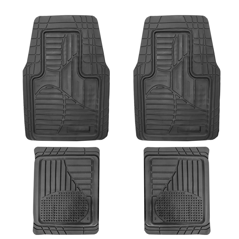 Covorase auto universale ajustabile groase și aderente Carguard – 72 x 47 cm / 71 x 43,5 cm PVC – negru