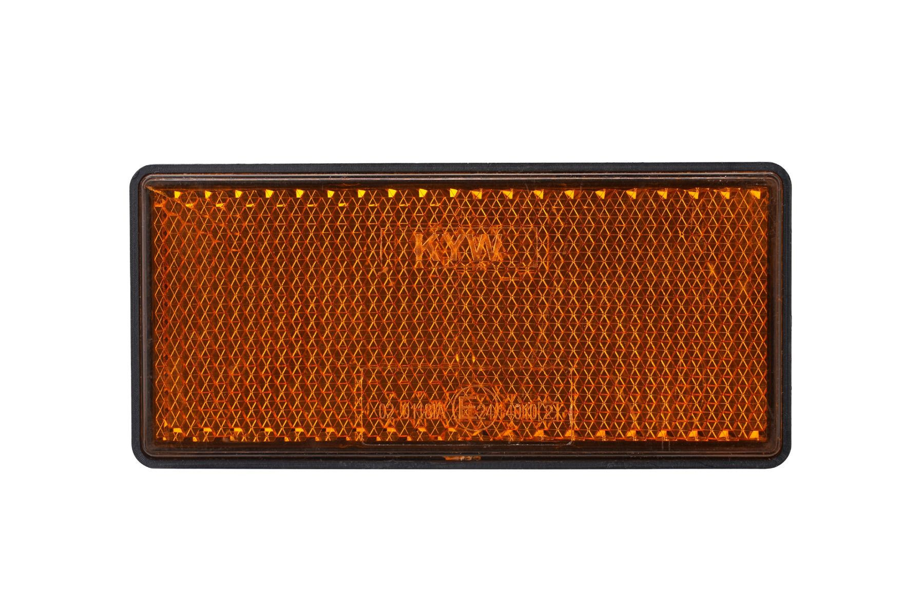 Catadioptru dreptunghiular autoadeziv 86x40 mm Galben