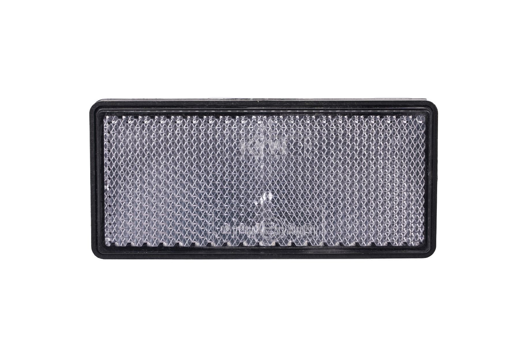 Catadioptru dreptunghiular autoadeziv 86x40mm Alb