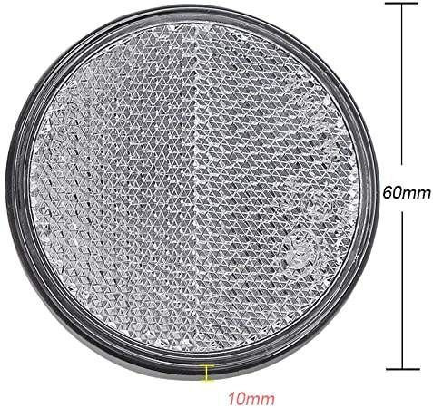 Catadioptru rotund autoadeziv 60mm Alb