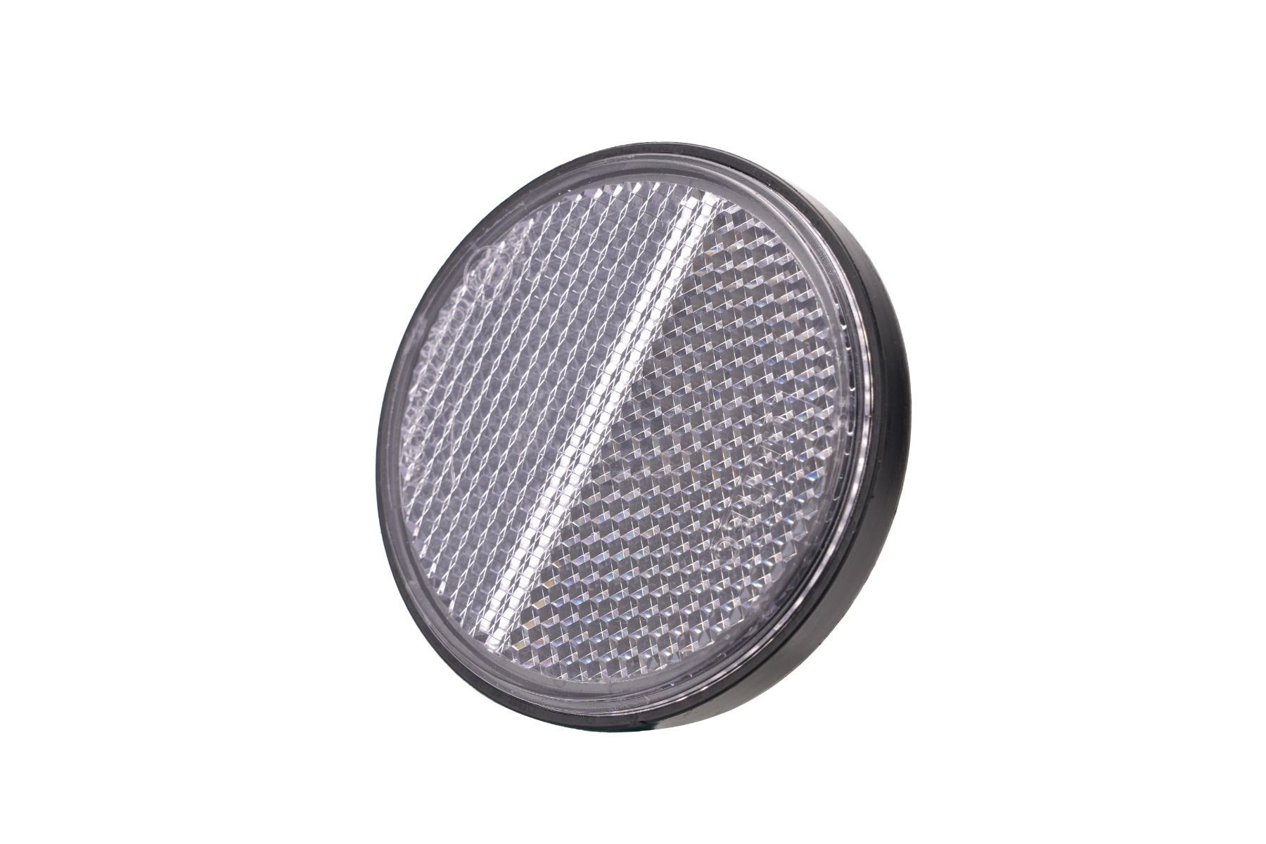Catadioptru rotund cu suruburi 60 mm Alb