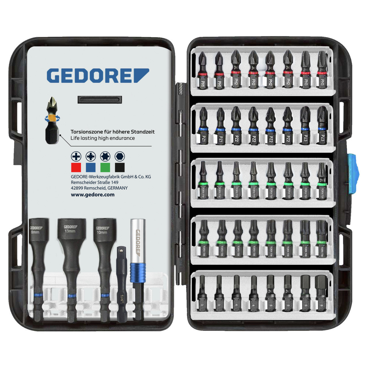 Set biti de impact, 45 piese