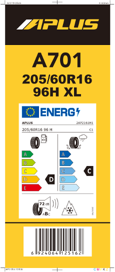 Anvelopa Iarna Aplus 205/60 R16 96H XL A701