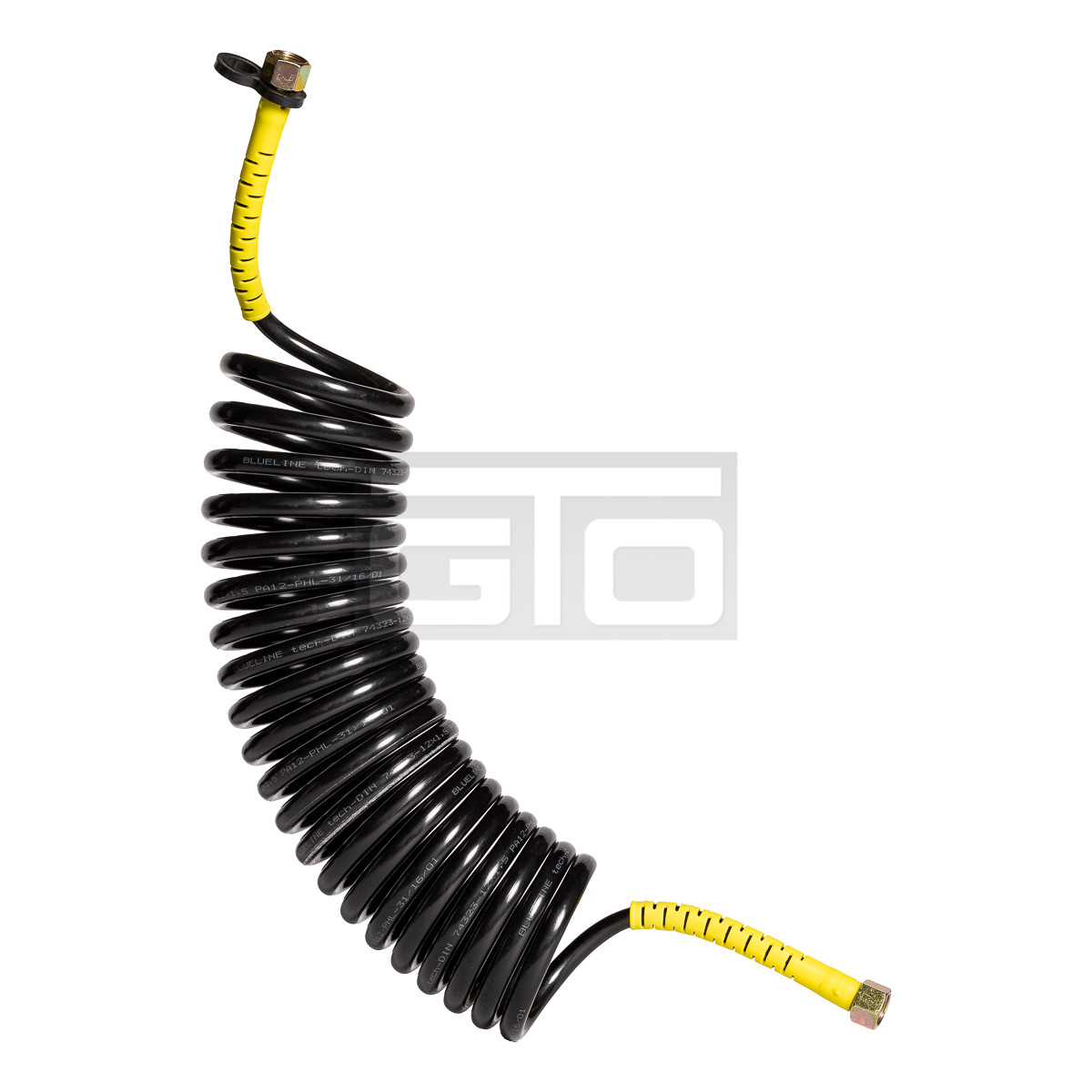 Furtun spirala Negru (M16x1,5 M18 x 1,5 mm) 4 m