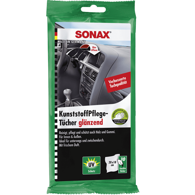 SONAX Servetele umede pentru suprafete din plastic, cu efect lucios, cod 415100